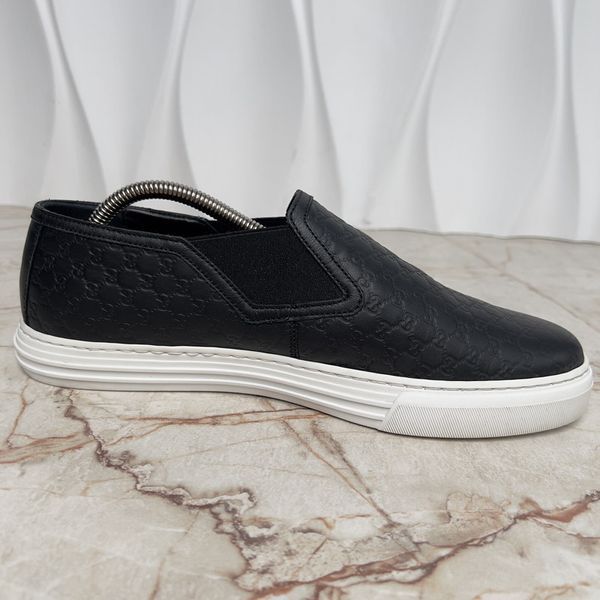 GG Monogram Slipon Embossed Leather
