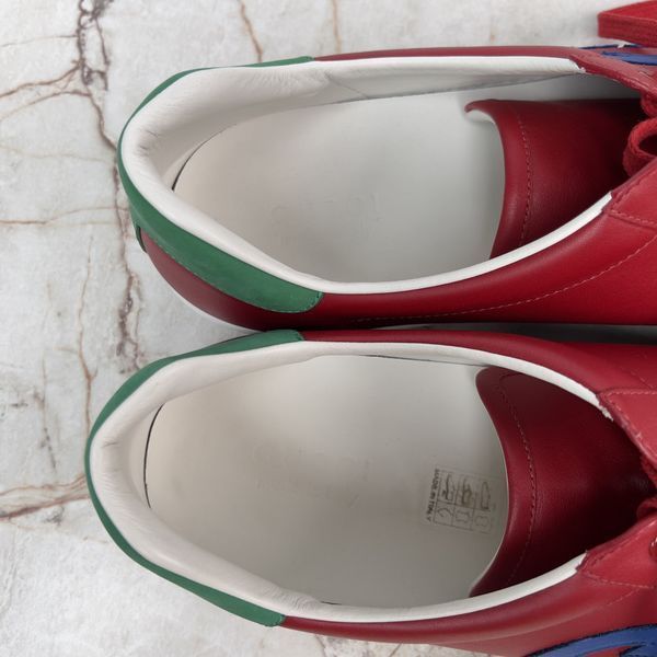 Ace Interlocking Low-top Sneakers Red Leather