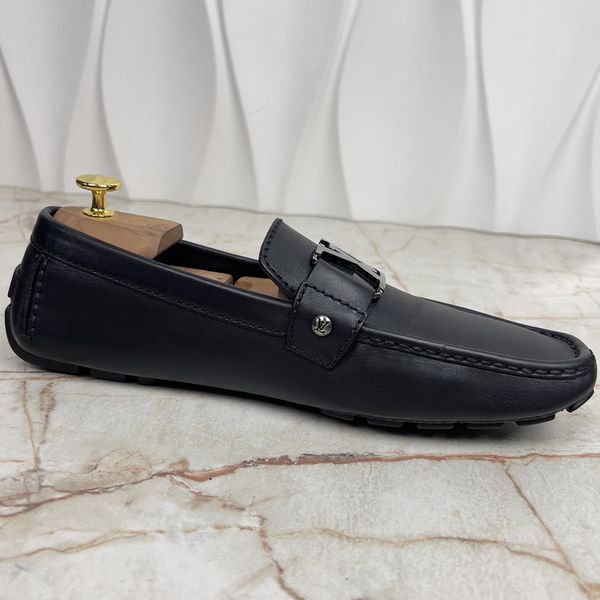 Monte Carlo Driving Moccasin Black Leather