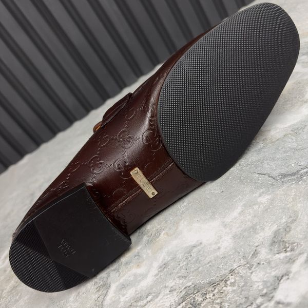 Tom Ford Era GG Monogram лофери коричневі шкіряні 2867 фото