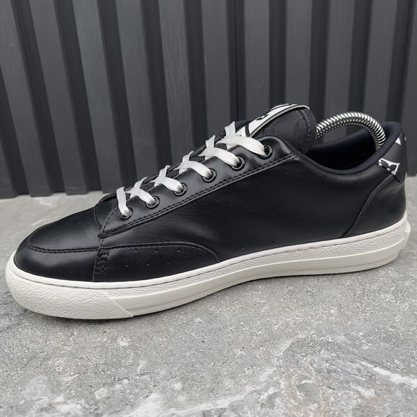 Charlie LV Logo Sneakers Black Leather