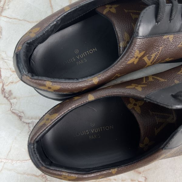 Match Up Monogram кросівки чорні шкіряні 3813 фото