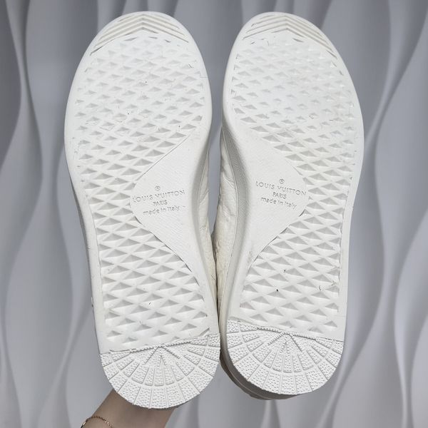 Luxembourg Monogram Sneaker White Grain Leather