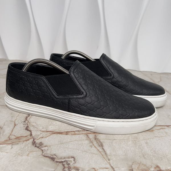GG Monogram Slipon Embossed Leather