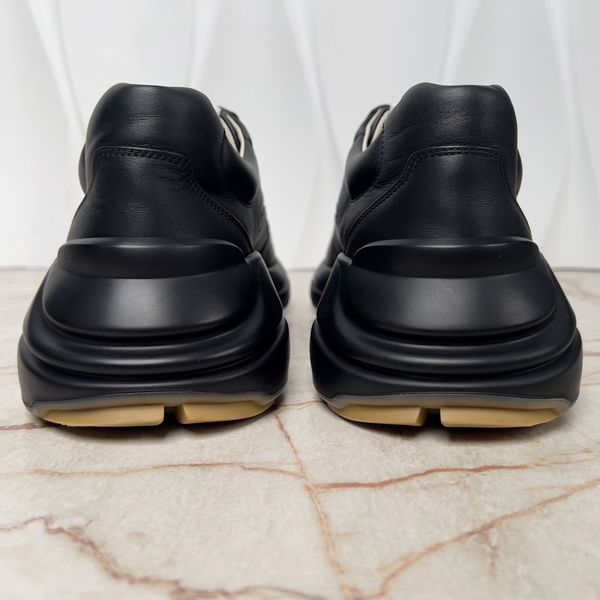Rhyton Sega Logo Sneakers Black Leather