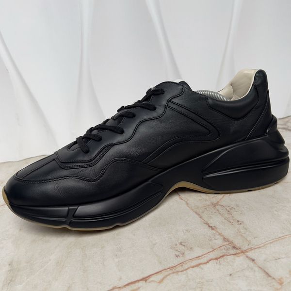 Rhyton Sega Logo Sneakers Black Leather