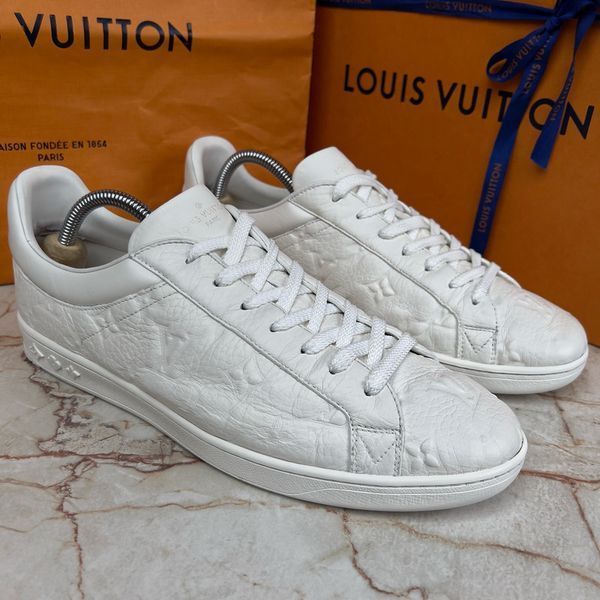 Luxembourg Monogram Sneaker White Grain Leather