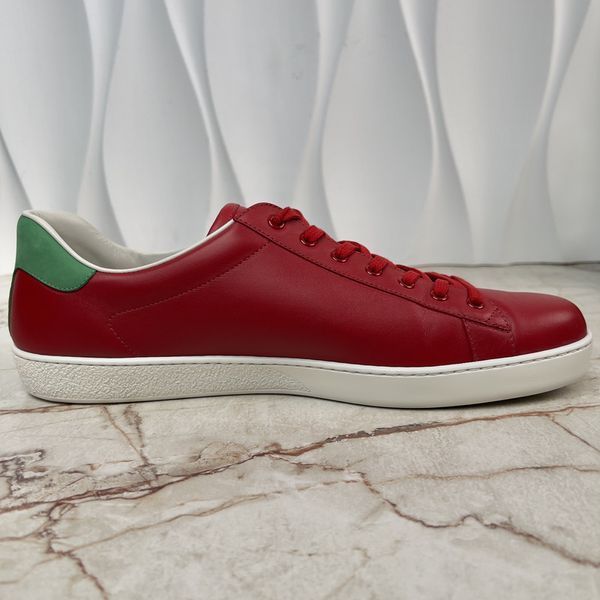 Ace Interlocking Low-top Sneakers Red Leather