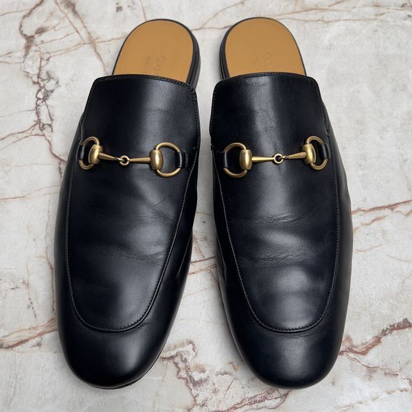 Princetown Horsebit Mule Black Leather