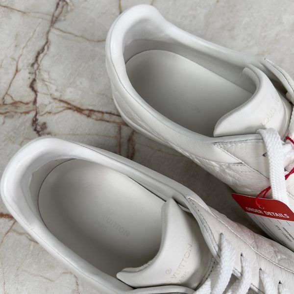 Luxembourg Monogram Sneaker White Grain Leather
