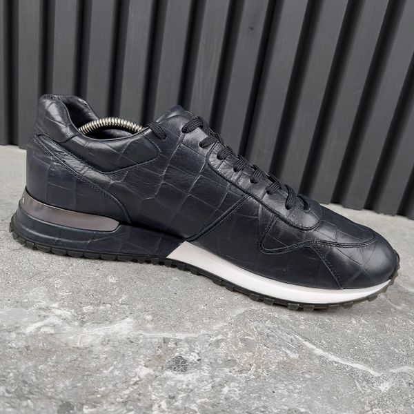 Run Away Sneakers Dark Blue Printed Crocodile