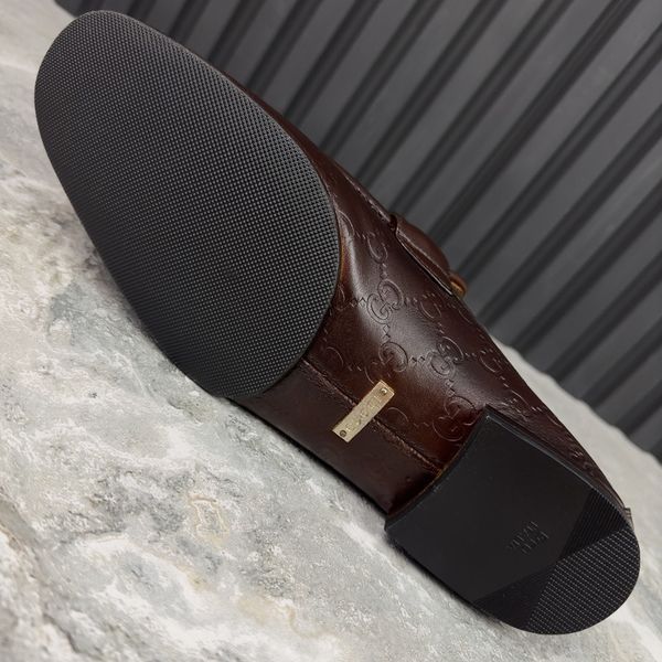Tom Ford Era GG Monogram лофери коричневі шкіряні 2867 фото