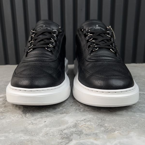 Beverly Hills Sneakers Black Leather Monogram Eclipse