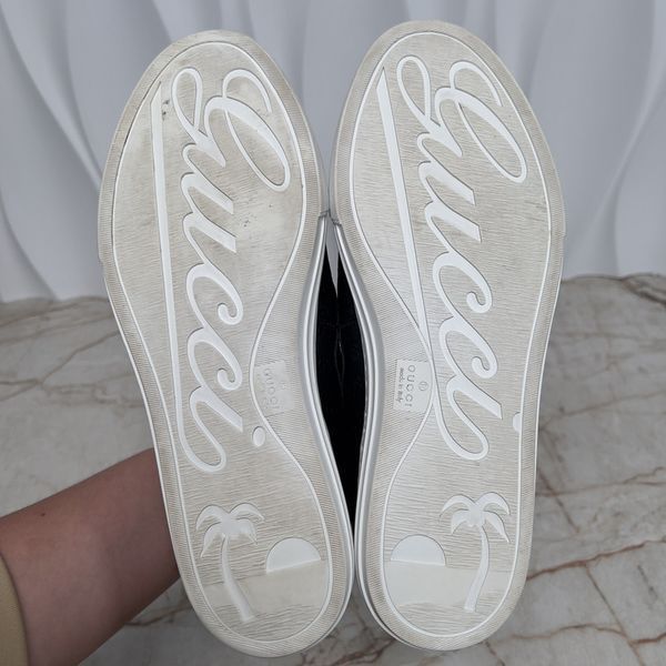 GG Monogram Slipon Embossed Leather