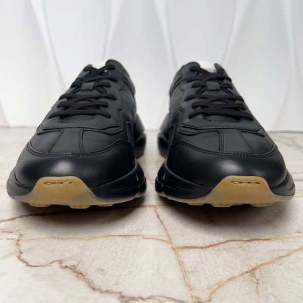 Rhyton Sega Logo Sneakers Black Leather