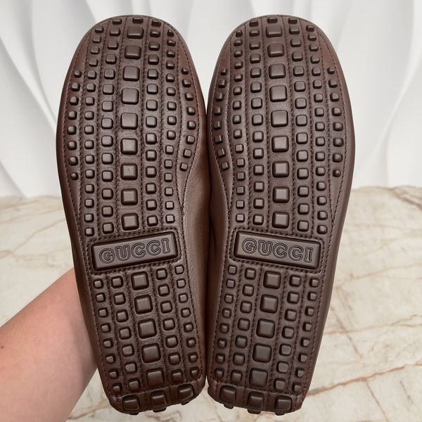 Ayrton Web GG Horsebit Moccasins Brown Leather