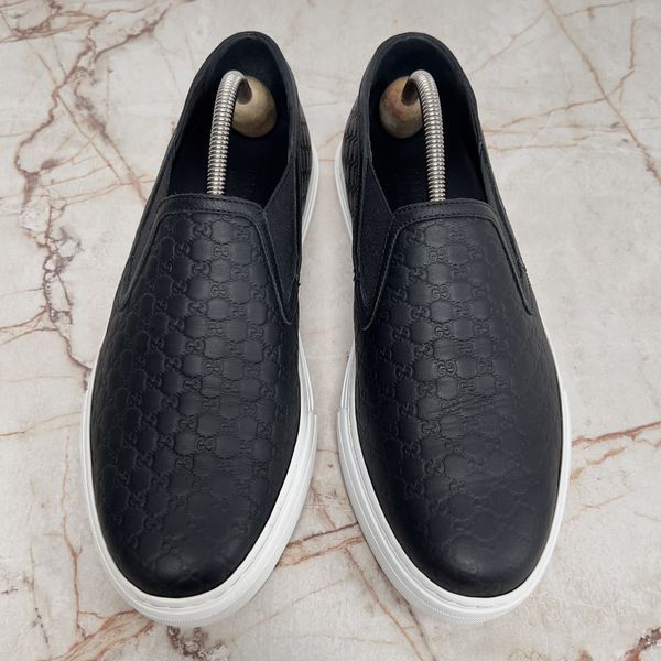 GG Monogram Slipon Embossed Leather