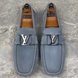 Monte Carlo Logo Moccasin Sky Blue Suede