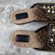 Princetown Horsebit Mules Pearl Studded Black Leather