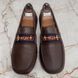 Ayrton Web GG Horsebit Moccasins Brown Leather