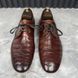 Derby Alligator Crocodile Brown Leather