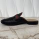 Donnie Double G Web Mules Black Leather