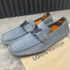 Monte Carlo Logo Moccasin Sky Blue Suede