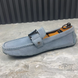 Monte Carlo Logo Moccasin Sky Blue Suede