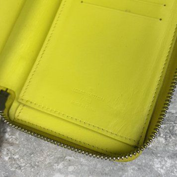 Damier гаманець на застібці жовтий шкіряний 001WLV фото
