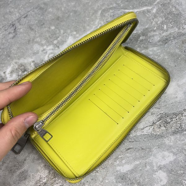 Damier гаманець на застібці жовтий шкіряний 001WLV фото