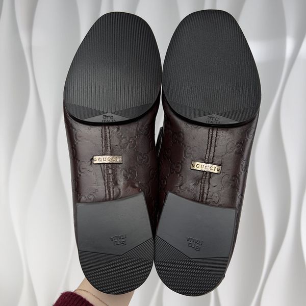 Tom Ford Era Horsebit Loafers GG Guccissima Embossed Brown Leather