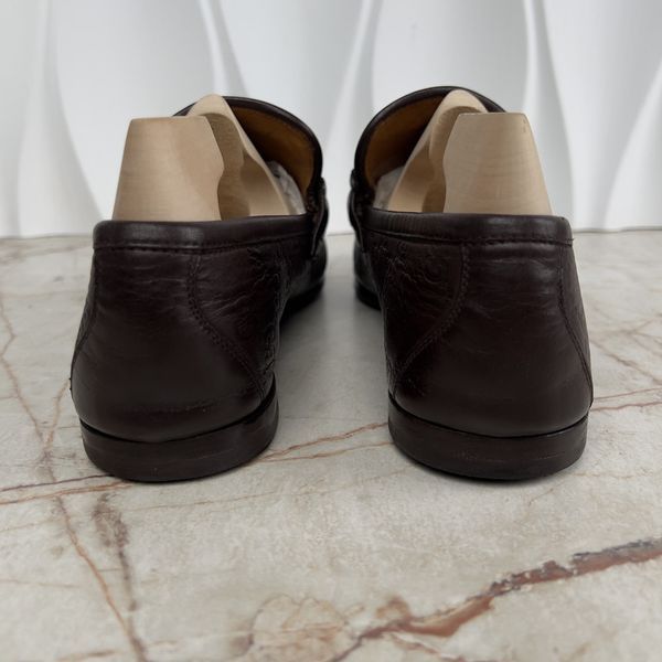 Tom Ford Era Horsebit Loafers GG Guccissima Embossed Brown Leather