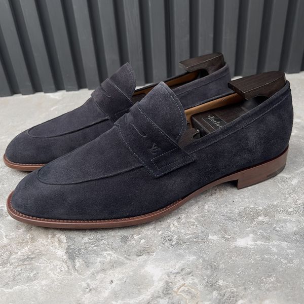Kensington Loafers Penny Navy Blue Suede