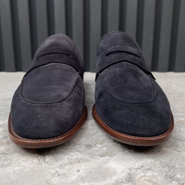 Kensington Loafers Penny Navy Blue Suede