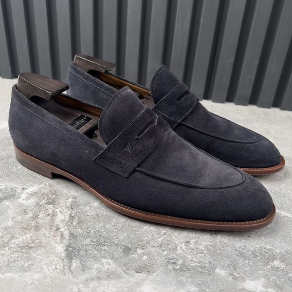 Kensington Loafers Penny Navy Blue Suede