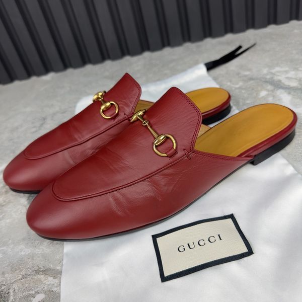 Princetown Mule Red Leather