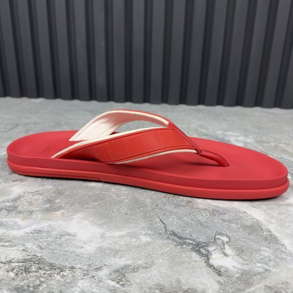 Waterfront Sandals Damier Flip-Flop Red Rubber
