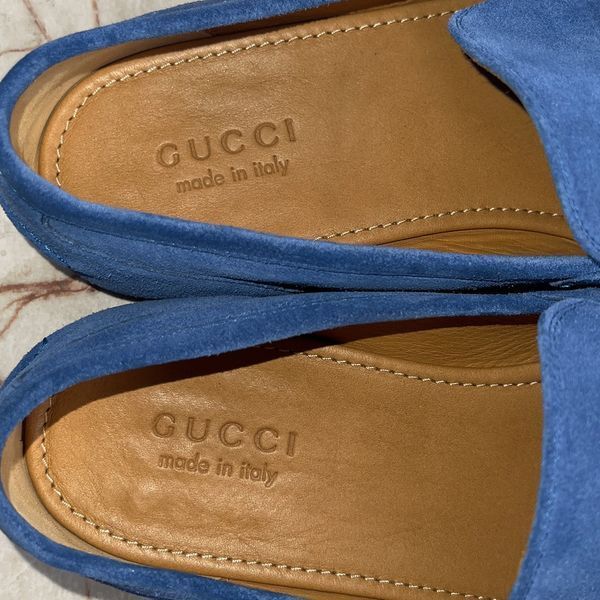 Jordaan Horsebit Flat Loafer Blue Suede