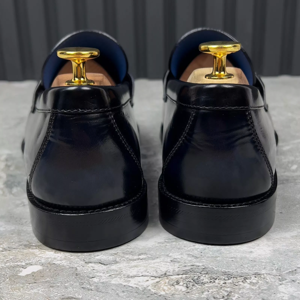 Major Loafers Patina Blue Glazed Leather