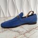 Jordaan Horsebit Flat Loafer Blue Suede