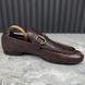 Tom Ford Era Loafers GG Monogram Embossed Brown Leather