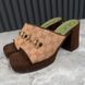 Houdan Horsebit Mules Platform Beige Canvas GG Suede