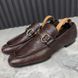 Tom Ford Era Loafers GG Monogram Embossed Brown Leather