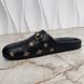 River Horsebit Bee Star Embroidered Mule Leather