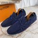 LV Driver Monogram мокасини сині замшеві 3827 фото 4