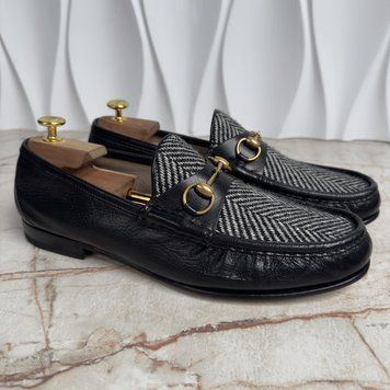 1953 Horsebit Loafer Bee Tweed Black Leather