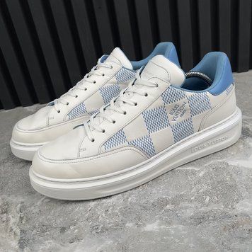 Beverly Hills Maxi Damier Infini кросівки білі шкіряні 4157 фото