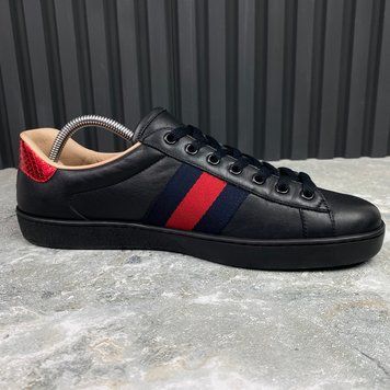 Ace Web Sneakers Black Leather