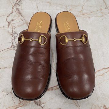 River Horsebit Clogs Brown Leather