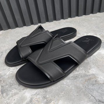 LV Oasis Slides Mule Monogram Black Leather
